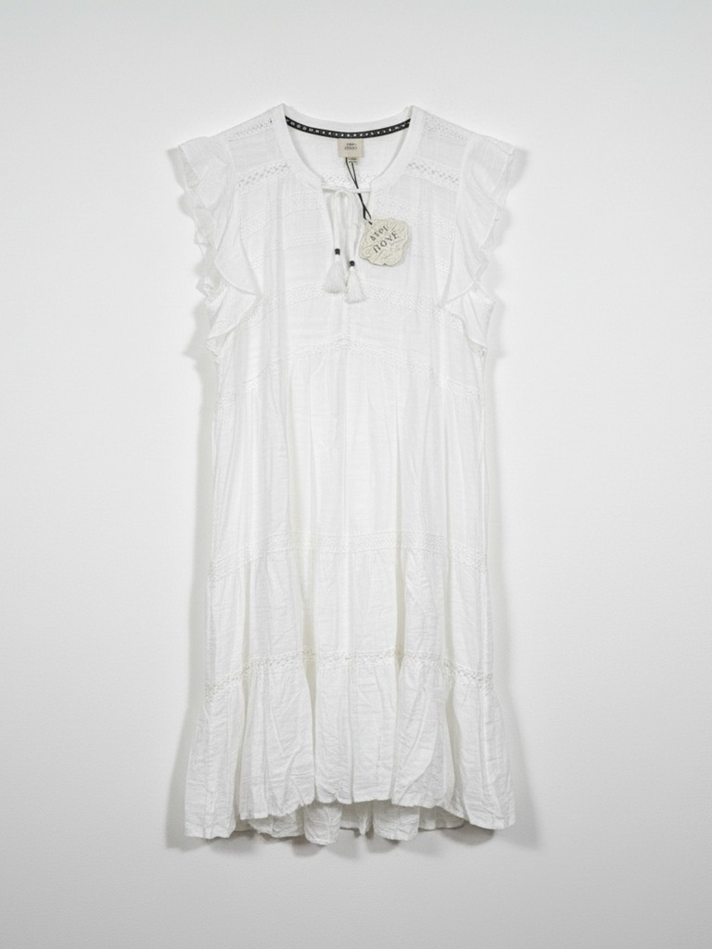 Knox Rose White Ruffle Sleeve Midi Dress